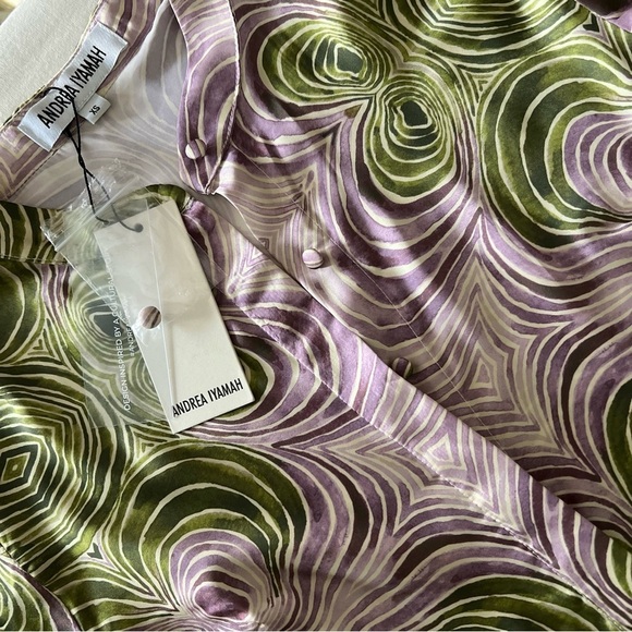 Andrea Iyamah Akacia Tunic in Woodgrain Print - Picture 11 of 16